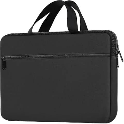 Laptop Bag 15.6 Inch, Durable Briefcase Handbag Protective Computer Case | Laptop Sleeve with Front Pocket, Water Resistant Carrying Computer Sleeve Compatible with HP, Dell, Lenovo, Asus, Black