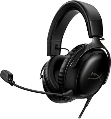 HyperX Cloud III Wired Gaming Headset for PC, PS5, PS4, Xbox Series X | S | USB-C + USB-A + 3.5mm Connectivity | DTS | Memory Foam | Durable Frame | Ultra-Clear 10mm Mic