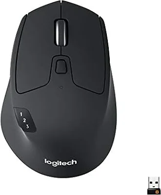 Logitech M720 Triathalon Full Size Multi-Device Wireless Mouse - Black