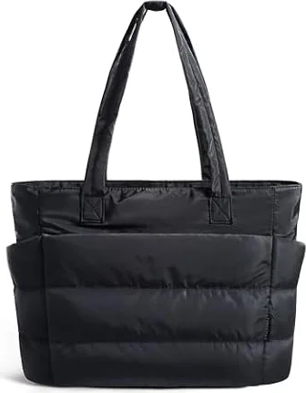 BAGSMART Puffy Tote Bag for Women, Lightweight Work Tote Handbag