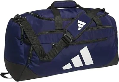 adidas Defender Duffel Bag, Team Navy Blue 2, OSFA | Ventilated Shoe Compartment, Adjustable Shoulder Strap, Rolls With Your Suitcase, Built To Last, Gym & Travel Ready
