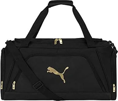 PUMA Accelerator Duffel Bag, Black/Gold, One Size