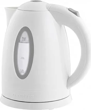 OVENTE 1.7L Electric Tea Kettle, Fast Boiling Water Heater, White KP72W | BPA-Free, Auto Shut-Off, Boil-Dry Protection, 360° Swivel Base, Cordless Serving, Clear-View Window, Removable Filter, 1100W