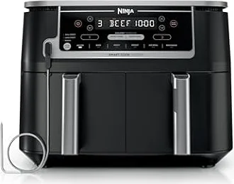 Ninja Foodi Air Fryer, 10 Qt DualZone Smart XL, 6-in-1, Black, DZ550