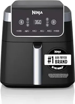Ninja Air Fryer XL with MaxCrisp, 6.5 Qt, 6-in-1, Grey, AF181 | Max crisp, air fry, roast, bake, reheat, dehydrate, 1750W, 450F max, Fits 9 lbs wings