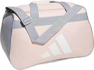 adidas Power Gym Bag – Lightweight Small Duffel, Blush Pink/White/Halo Silver Grey, OSFA
