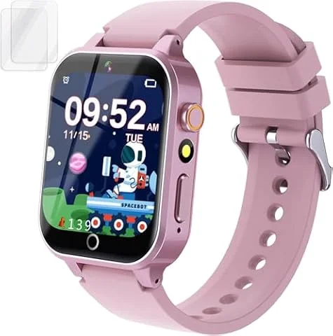 Kids Smart Watch Gift for Girls Age 5-12, 39 Games HD Touch Screen Watches with Video Camera Music Player Pedometer Flashlight 12/24 hr Educational Toys Birthday Gifts for Girls Ages 7 8 9 10