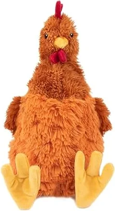 Best Pet Supplies Interactive Squeaky Dog Toy - Crinkle Chicken, Brown | Stuffing Free Body, Soft, Squeaks & Crinkles, No Mess, Perfect for Moderate Chewers, Toss and Fetch Play