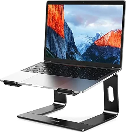 BESIGN LS03 Aluminum Laptop Stand, Ergonomic Detachable Computer Stand, Notebook Riser, Laptop Mount Compatible with Air, Pro, Dell, HP, Lenovo More 10-15.6" Laptops, Black