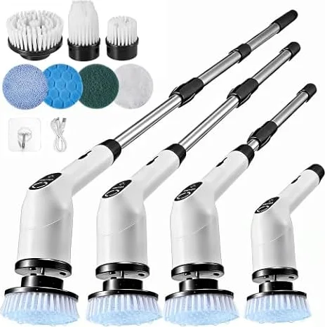 VELLROX Electric Spin Scrubber, Cordless Cleaning Brush with 7 Brush Heads