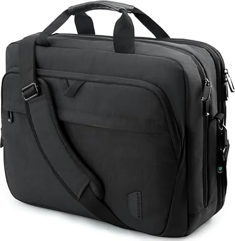 BAGSMART 17.3 Inch Laptop Bag Expandable Computer Bag Briefcase, Black | Men Women Laptop Shoulder Bag,Work Bag Business Travel Office
