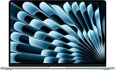Apple 2026 MacBook Air 15-inch Laptop with M5 chip: Built for AI, 15.3-inch Liquid Retina Display, 16GB Unified Memory, 512GB SSD, 12MP Center Stage Camera, Touch ID, Wi-Fi 7; Sky Blue