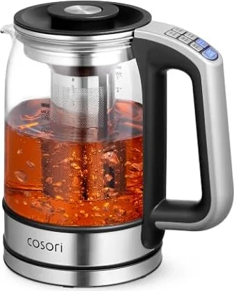 Cosori Electric Kettle with Tea Infuser & Temperature Control, 1.7L | No Plastic Contact with Water, 6 Presets, 60-Min Keep Warm, Removable Tea Infuser & Lid, Auto Shut-Off, Boil-Dry Protection