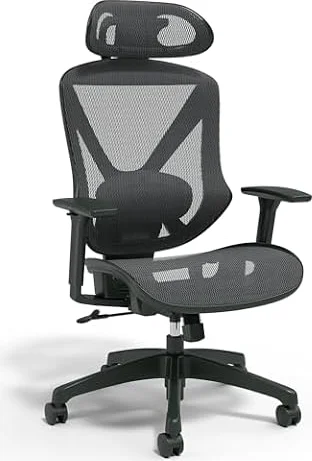 Staples Dexley Ergonomic Mesh Task Chair, Lumbar Support, Swivel, Black | Ideal for home offices, workstations, and everyday desk use.