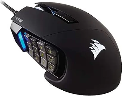 Corsair Scimitar RGB Elite Wired MMO MOBA PC Gaming Mouse – Black