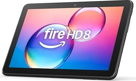 Amazon Fire HD 8 tablet (newest model), 8” HD Display, 4GB memory, 64GB, responsive and vibrant, designed for portable entertainment, Black