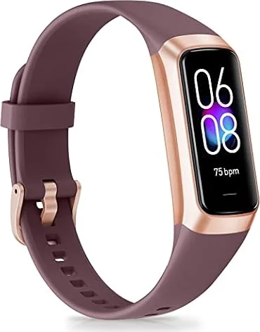 Fitness Tracker with 24/7 Heart Rate Blood Pressure, Activity Trackers Sleep Monitor IP68 Waterproof, 1.10" AMOLED Touch Screen Calorie Step Counter Pedometer for Women Men