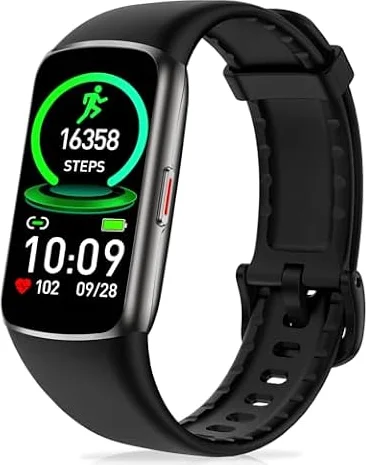 Zeacool Fitness Tracker with 24/7 Heart Rate, Blood Oxygen Sleep Monitor, 123 Sports Modes Calories Smart Watch,IP68 Waterproof Step Counter Activity Trackers Health Pedometer for Women Men (Bl