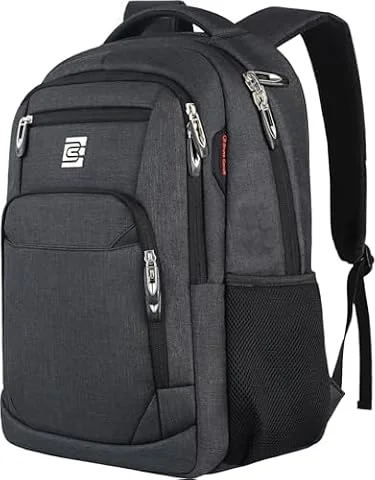 Volher Laptop Backpack,Business Travel Anti Theft Slim College Backpack | Water Resistant Durable Computer Bag Gift for Women & Men Fits 15.6 Inch Laptop and Notebook - Black