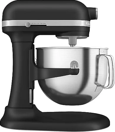 KitchenAid 7 Quart Bowl-Lift Stand Mixer with Accessories, KSM70SKXX | Bowl-Lift Design, 11 Speeds, 1/2 Speed for Folding, Double Flex Edge Beater and 4 other accessories, Cast Iron Black