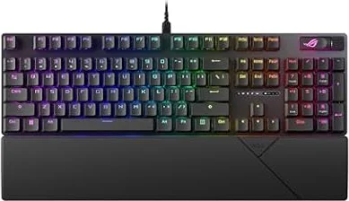 ASUS ROG Strix Scope II X Wired USB Mechanical Gaming Keyboard – 100% Full-Size, Hot Swappable Pre-lubed ROG NX Snow V2 Linear Switches, PBT Keycaps, RGB, PC/Mac Support - Black