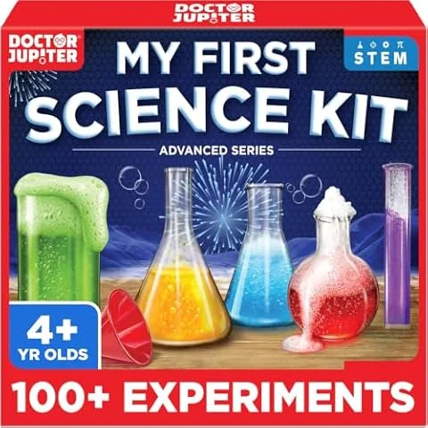 Doctor Jupiter My First Science Experiments Kit for Kids Ages 4+ | Birthday Gift Ideas for Boys & Girls 4, 5, 6, 7, 8 Year Olds, Science Kits for Kids Ages 5-7, STEM Educational Toys