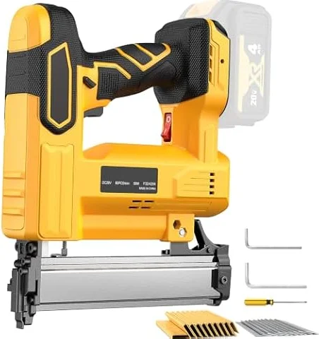 2 in 1 Nail Gun & Staple Gun for Dewalt 20V Battery | Brad Nailer with 1000 Staples &1000 Nails,18 Gauge Nail Gun for Wood Carpentry【Battery Not Included】