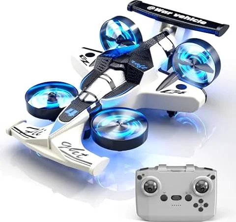 Remote Control Airplane Car Toys for Kids Ages 4-6-8-10-12, 2-In-1 Foam RC Plane Car Jet Mini Drone, Racing Car Stunt Plane Toys for Kids Boys Beginners 4 5 6 7 8 9 10 Year Olds Indoor Outdoor Playing