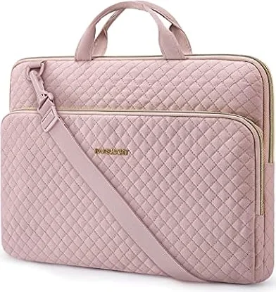 BAGSMART Laptop Sleeve Case with Handle Protective Water-Resistant | 15-15.6 inch Laptop Bag for Women Lightweight with Front Pockets, Compatible with MacBook, HP, Dell
