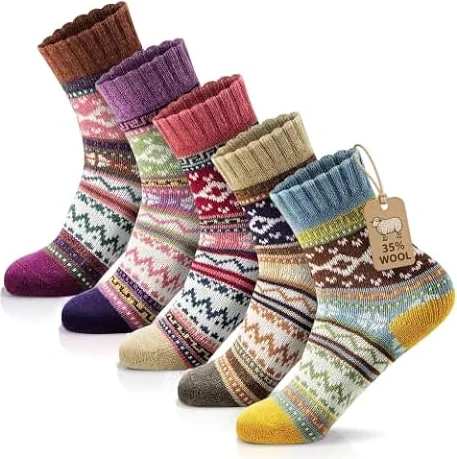 FYC Socks for Women - Stocking Stuffers Gifts for Women - Warm Thick Soft Wool Cozy Crew Socks Christmas Gifts for Woman