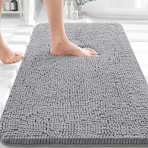 OLANLY Bathroom Rugs 30x20, Extra Soft Absorbent Chenille Bath Rugs